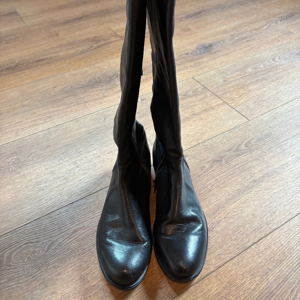 Max Studio Leather Riding Boots, Size 8.5 - Picture 5 of 9